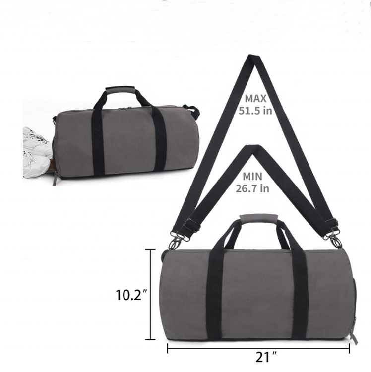 Promotional Durable Girls and Boys Gym Outdoor Duffle Bag Adjustable Strap Canvas Wet and Dry Separation Sports Tote Gym Bag