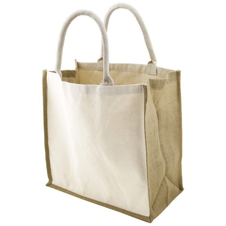100% Recycled Hemp Grocery Bag Burlap Cotton Canvas Tote Bag Foldable Carry Jute Shopping Bags Manufacturer