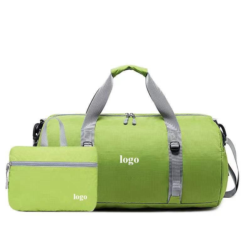 private label waterproof large foldable travel duffel bag with inner pockets 16 and 18 inches lightweight luggage duffle