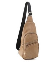 Custom Logo Waterproof Vegan Crossbody Daypack Cross Shoulder Daypack Men Sling Bag Leather Chest Bag