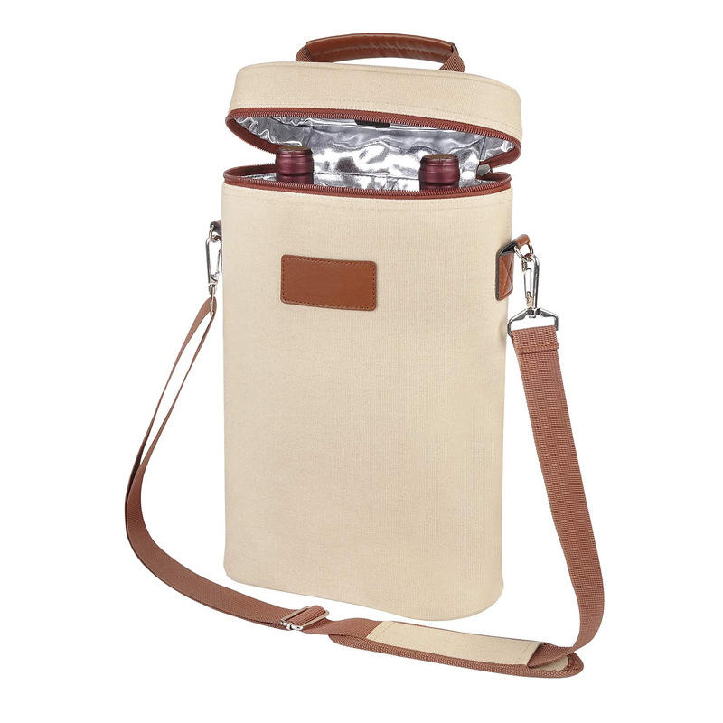 BSCI Factory Customized Wine Bag Portable Oxford Gift Bag Waterproof Cooler Wine Insulation Bag