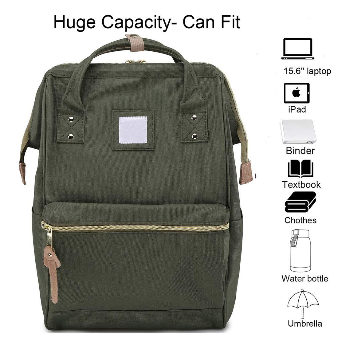 Waterproof Green Children Leisure Laptop Book Bag Computer Bags Back Pack Backpack With USB