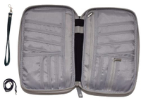 8 Multiple Passport Document Family Travel Holder Wallet Organizer W/RFID Blocking,Removable Wrist Strap & Crossbody