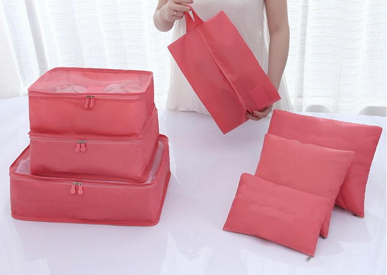 사용자 지정 인쇄 표준 크기 접을 수 있는 유틸리티 7세트 여행용 포장 큐브