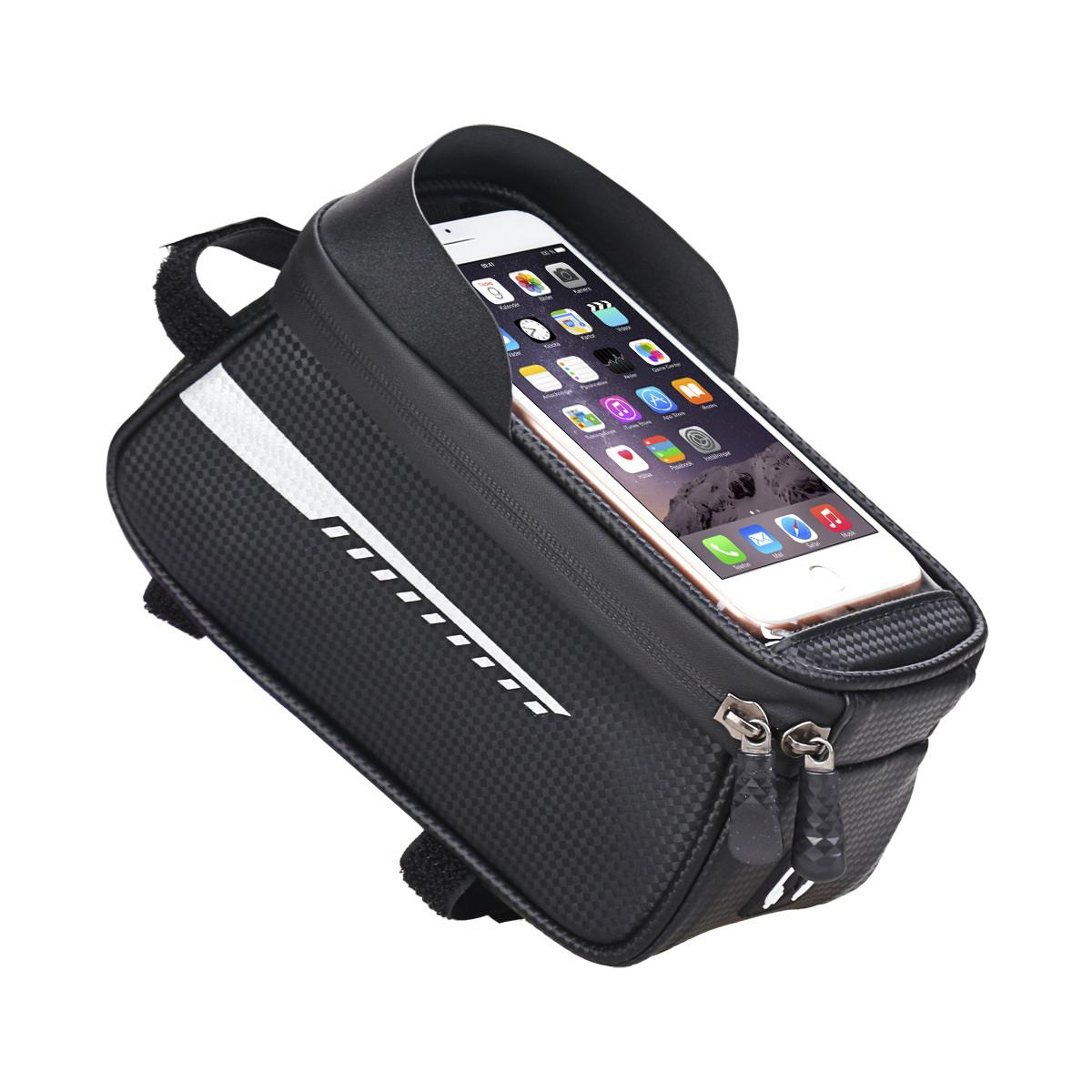 WHEEL UP Bike Phone Front Frame Waterproof Bicycle Phone Mount Bag Cycling Top Tube Frame Bag