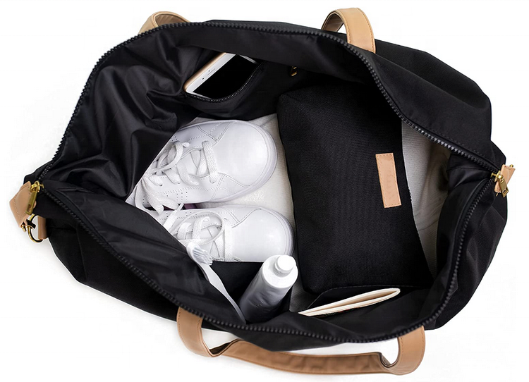 waterproof durable gym duffel bag with cosmetic pouch carry on weekender travel women gym tote bag