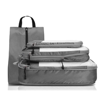 2022 Waterproof 4 pcs set extend travel organizer shoe bag luggage compression packing cubes