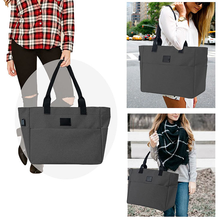 Women Work Teacher Bags Fits 17'' Laptop Large Oxford Tote Bag Shoulder Handbag Bag in Bulk for Woman With USB Port