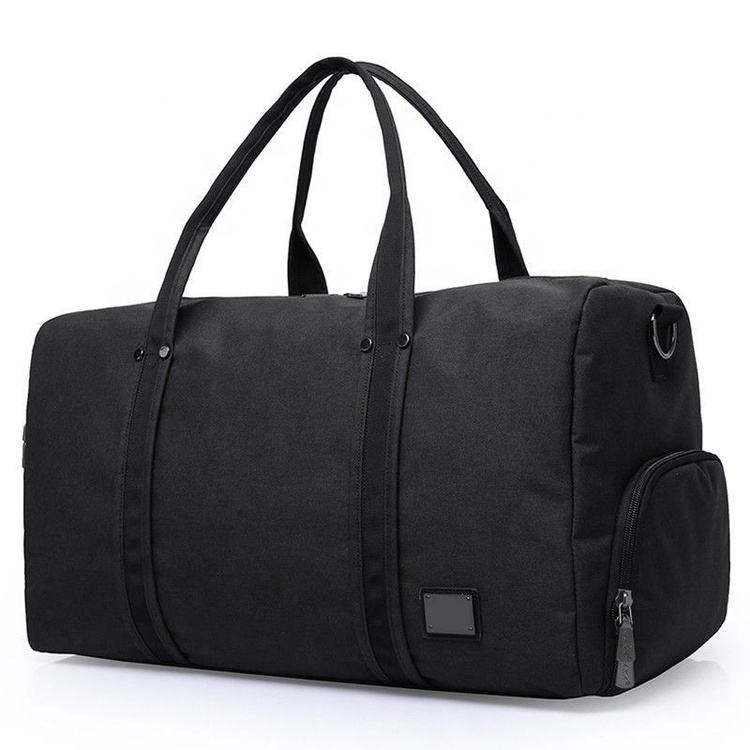Custom black outdoor gym sport duffel bag travel business duffle bag for men