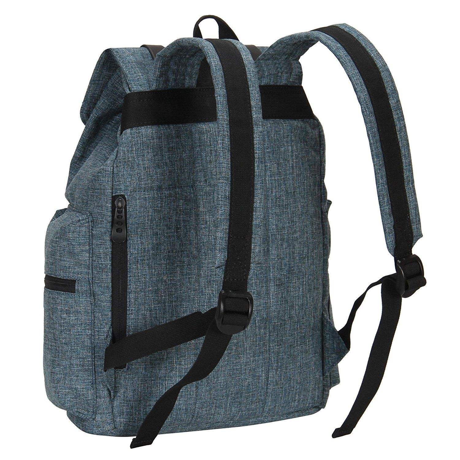 십대를 위한 빈티지 플랩 배낭 캔버스 졸라매는 끈 배낭 여행 하룻밤