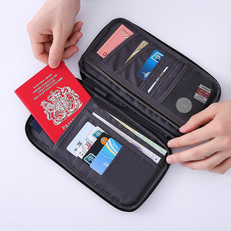 Waterproof Document Holder Customized Motorcycle Car Document Wallet Rfid Card Holder with Portable Handle