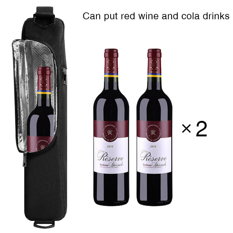 Wholesale Custom Cheap 2 Bottle Wine Cooler Bag Thermal Insulated 6 Cans Beer Carry Goft Bag