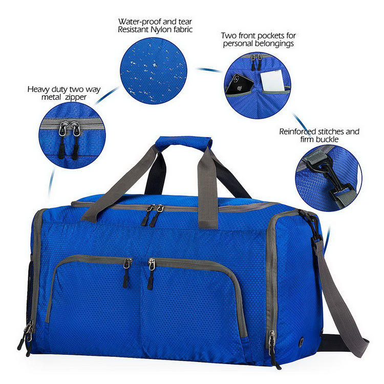 체육관 남자를위한 재고 패션 고품질 더플 여행 가방 경량 접이식 더플 백 스포츠 가방