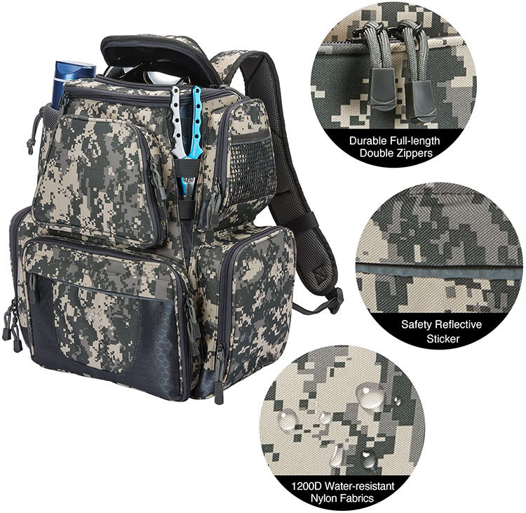 Large Waterproof Tackle Bag Storage Fishing Tray Bags Outdoor Fishing Tackle Backpack