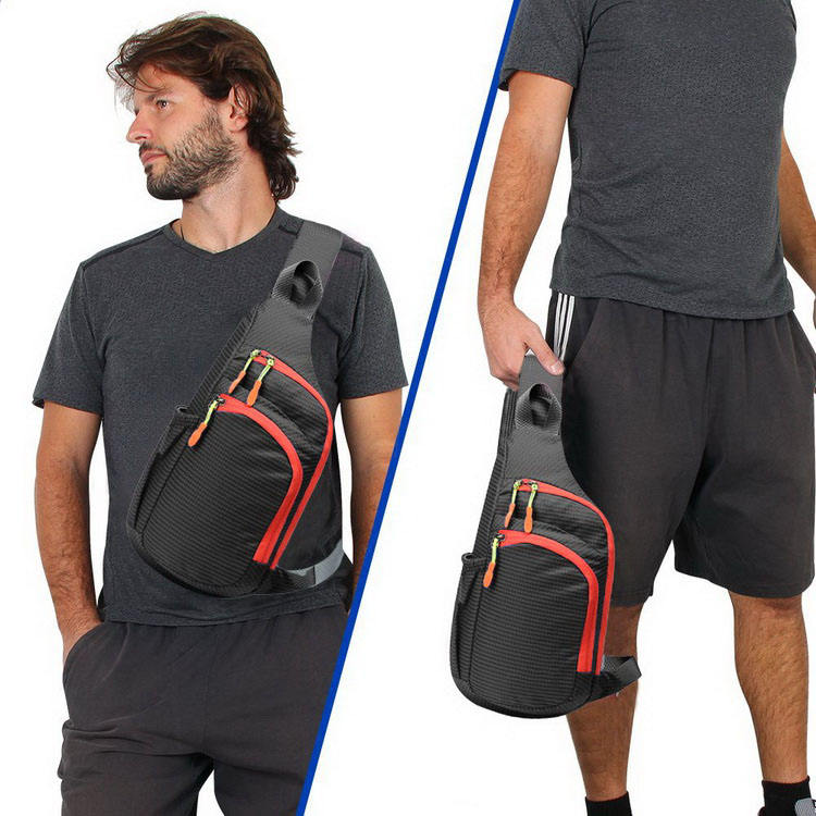 Wholesale top quality mens shoulder bag waterproof promotion sling bag crossbody