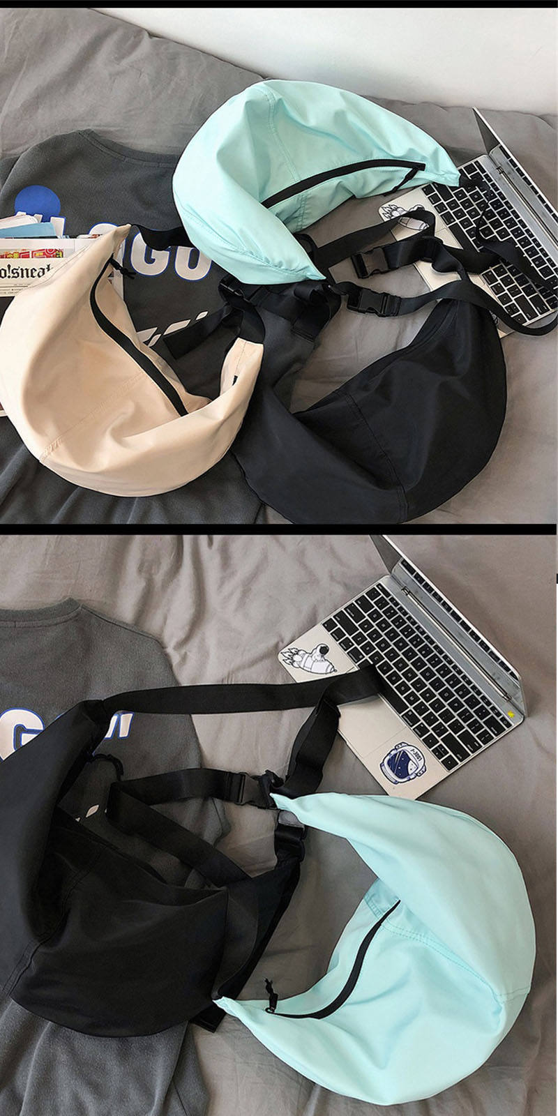 Private Label Crossbody Women Chest Sling Bag Nylon Crossbody Bag Waterproof Adjustable Strap Crossbody Messenger Bag