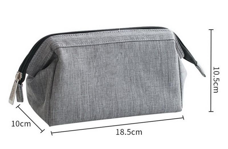 Recycle RPET women travel toilet organizer bag cosmetics protective waterproof cosmetic pouch with zipper