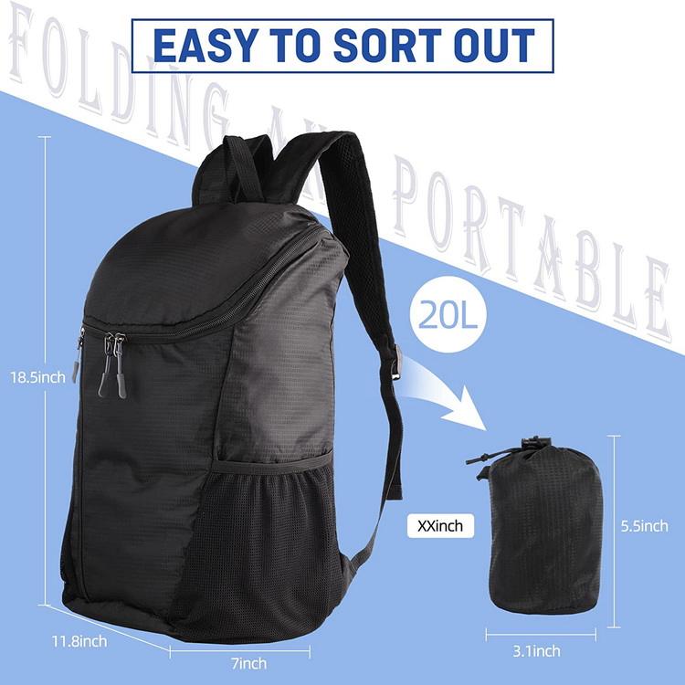 Multipurpose lightweight waterproof mens custom factory price travel hiking mountaineering foldable backpack camping bag