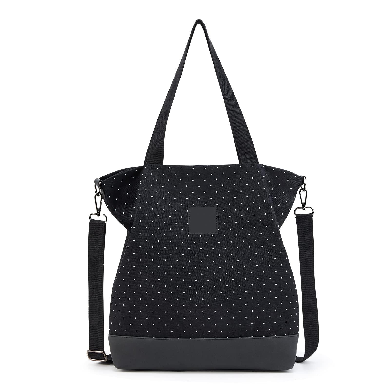 Women Tote Bag Large Canvas Shoulder Bag Cross-body Tote Handbags Purse Casual Work Bag