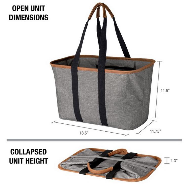 Oversized Folding Utility Tote Bags Reusable Eco Collapsible Durable Grocery Shopping Bag