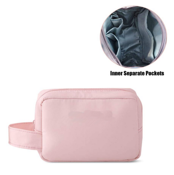 Borsa da toilette extra large da 2 pezzi borsa cosmetica portatile per pennelli oem da viaggio