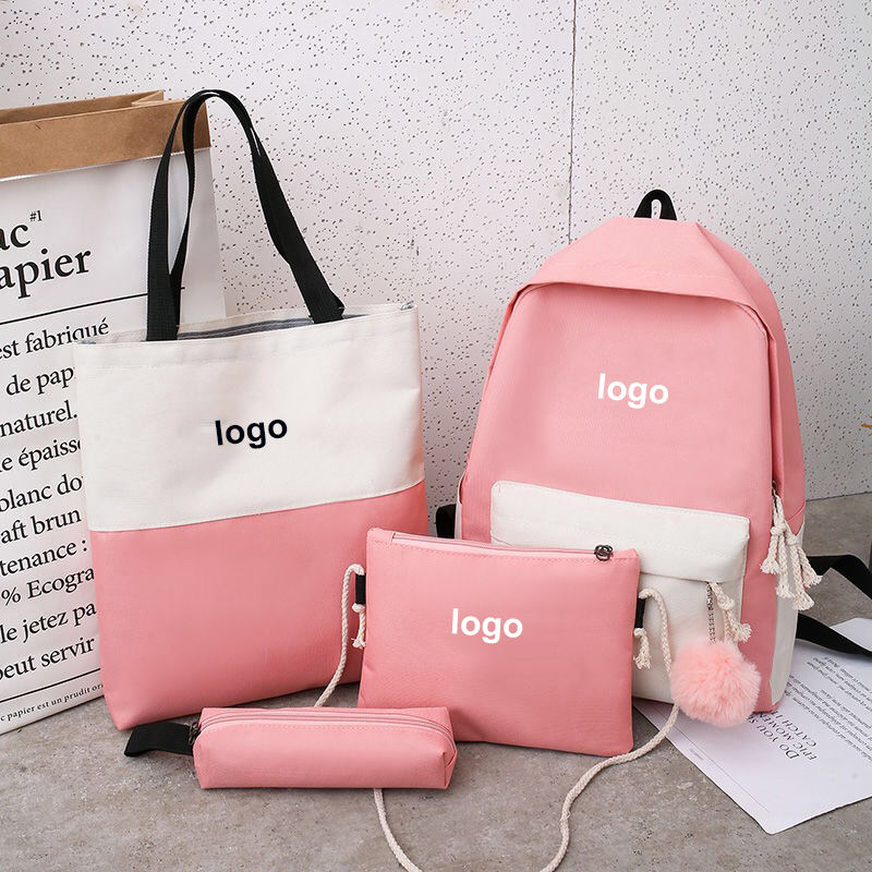 custom stylish girls school backpack bag set lightweight waterproof casual school student bookbag