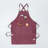 Cheap factory price waxed cotton canvas kitchen apron personalised aprons for men women