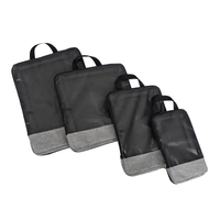 4 Pieces Waterproof TPU Mesh Portable Compression Packing Cubes High Quality Travel Luggage Organizer Packing Cubes Set