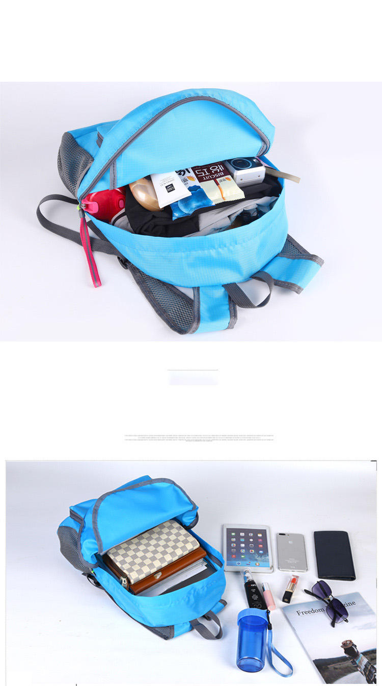 Waterproof portable lightweight foldable water resistant durable hiking custom logo camping travel backpack for Men Women