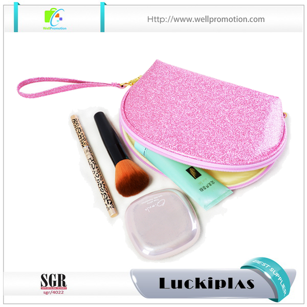 패션 쉘 반짝이 화장품 가방, 작은 여성 화장품 메이크업 파우치 가방