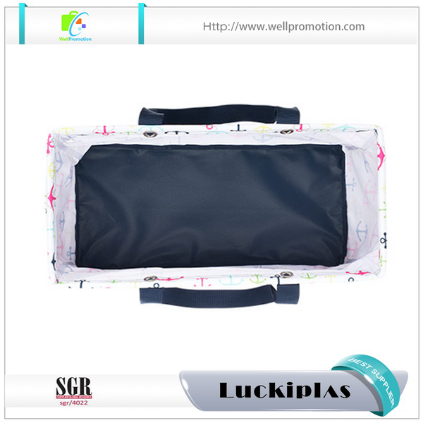 Custom printed standard size collapsible utility Tote bag