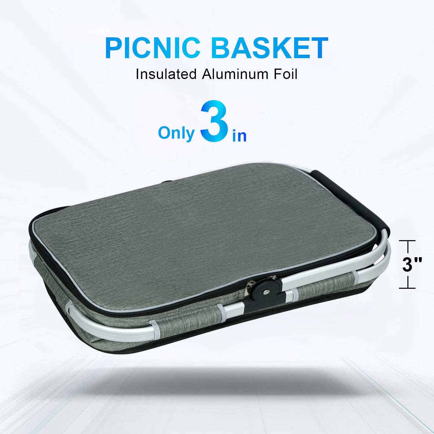 Wholesale Picnic Basket Shopping Travel Camping Grocery Bags Leak-Proof Insulated Folding thermal can beer cooler basket bag