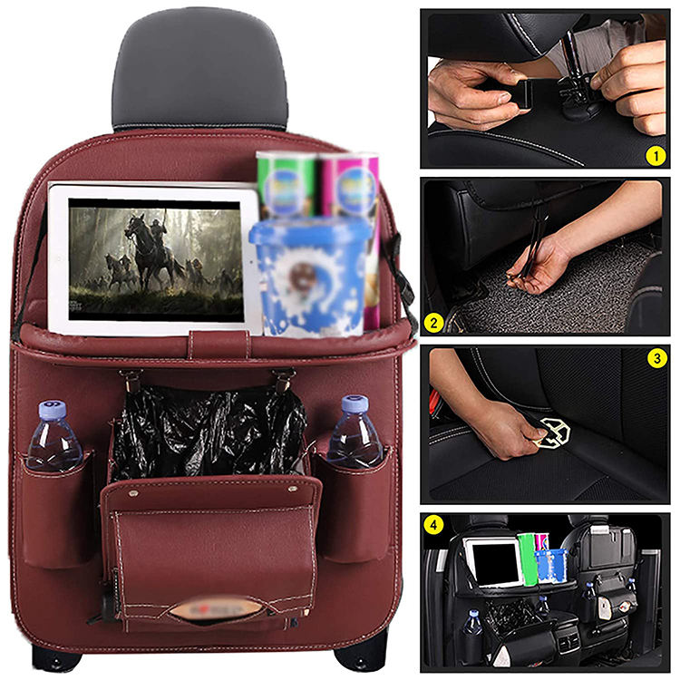 car cargo trunk organizer,Car Rear Universal Back Seat Organizers with Tablet Holder Foldable Table Tray
