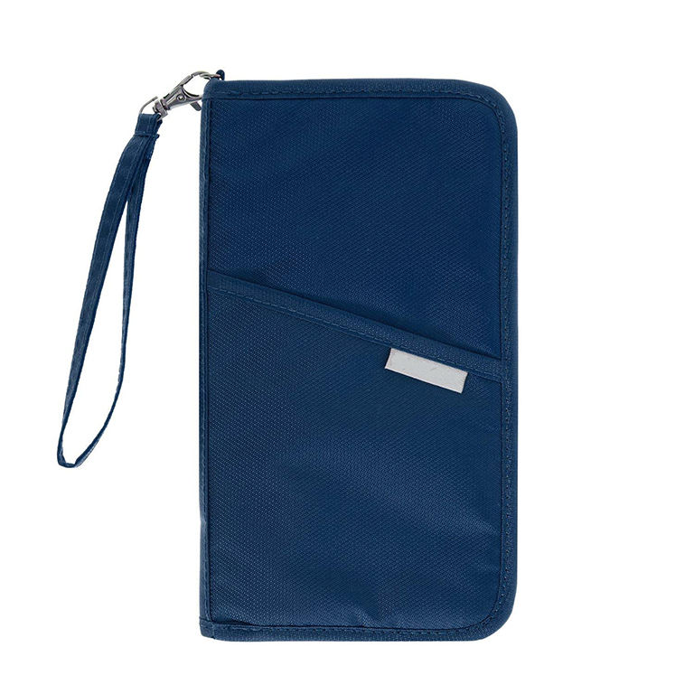 여행 남성 지퍼 지갑 여권 서류 카드 홀더