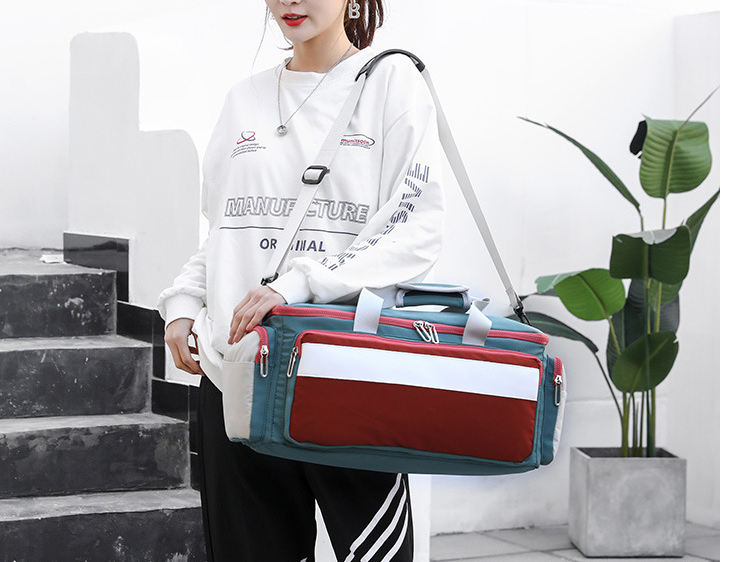 Woman ladies fashion overnight cloth shoes storage luggage bags carry on sports custom gym bag duffle bag travel