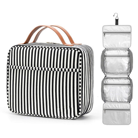 Large Capacity Hanging Travel Toiletry Bag Wash Bag Waterproof Cosmetic Bag Makeup Organizer with 4 Compartments for Women Men