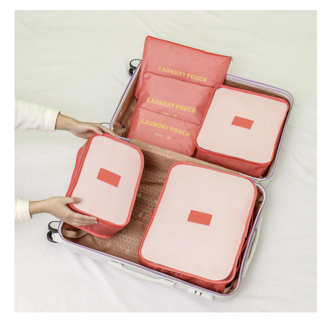 Travel Organizer Bag Clothes Suitcase Kit Underwear Socks Shoes Storage Luggage 6pcs Packing Cubes Travel bag Set