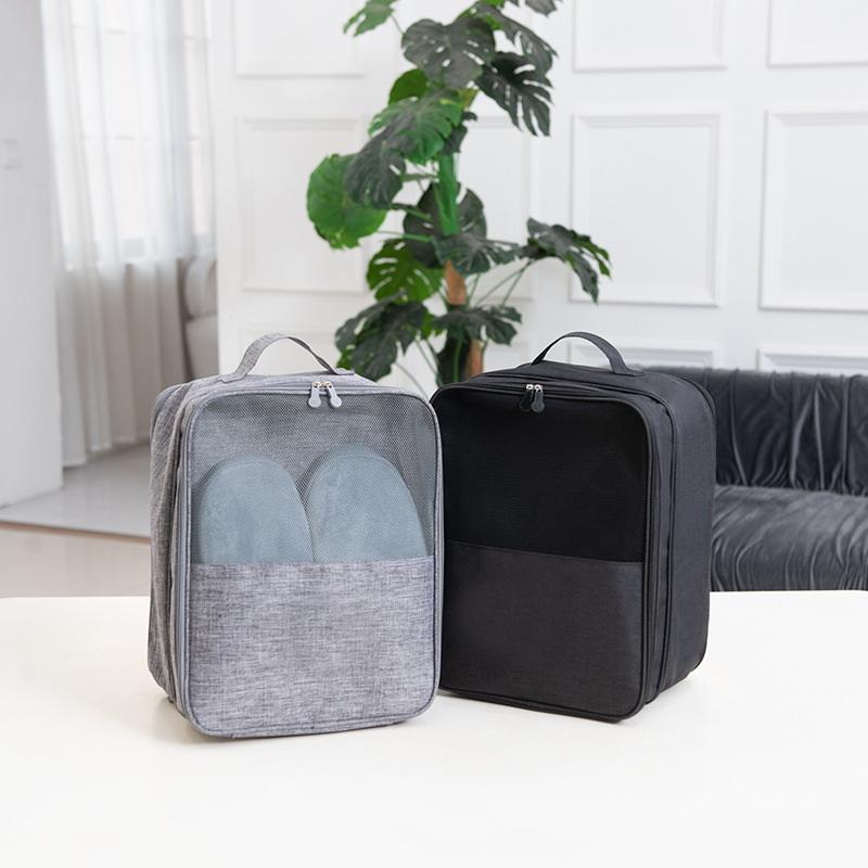 Gray Promotional Oxford Shoe Bag Sneaker Storage Organizer Shoes Mesh Bags For Outdoor Traveling Hiking