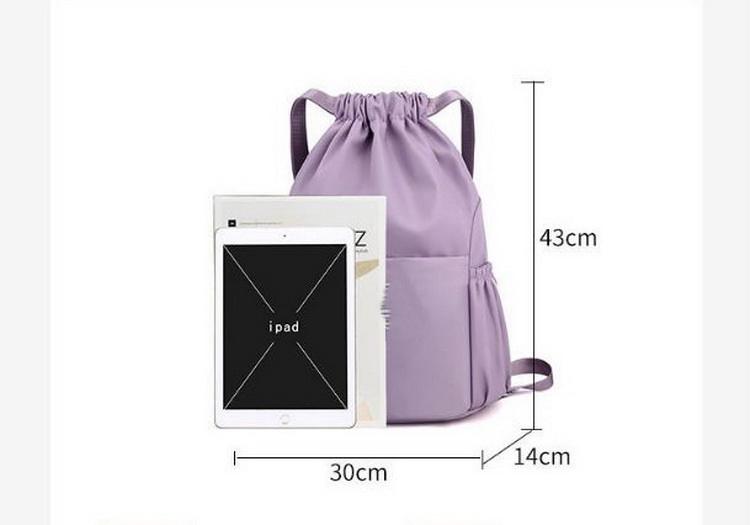 Wholesale polyester drawstring bag backpack waterproof nylon sports outdoor lightweight back pack daybag