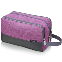 Large Two Compartments Nylon Dopp Kit Cosmetic Organizer Shaving Bag For Men, Women Toiletry Bag