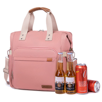 Womens Cooler Bag 22qt Collapsible Pink Soft Sided Car Cooler 36 Can Lunch Cooler Large Portable Leakproof Lunch Tote Bag Wine Cooler for Travel