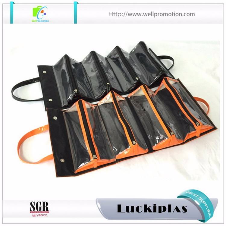 여자 접을 수 있는 거는 화장용 부대를 위한 유행 목록 여행 세면용품 부대