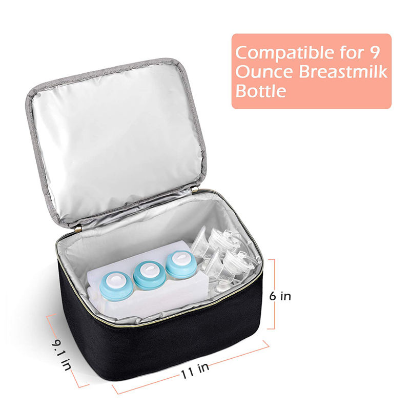 Double Layer Breast Pump Carrying Cooler Bag Backpack Bag With Cooler Compartment For Breast Milk Bottles, Working Moms