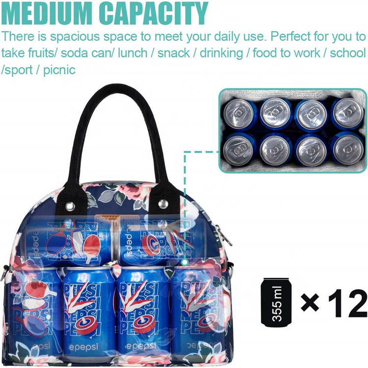 custom digital printing logo cooler bags for lunch boxes children adult office insulated thermal cooler bag tote