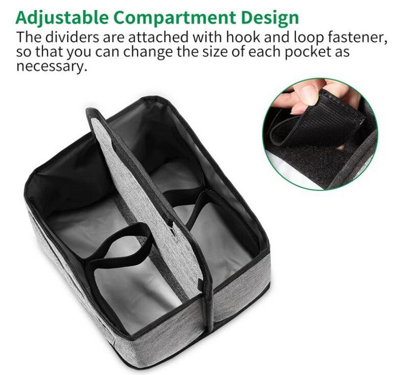 Custom Travel Attachment Drinks Carrier Cup Holder Reusable Luggage Beverage Bottle Drink Carrier Bag with Handle