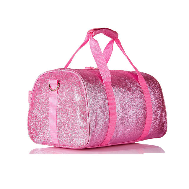 Fashion shining glitter ladies fancy waterproof large travel duffle bag