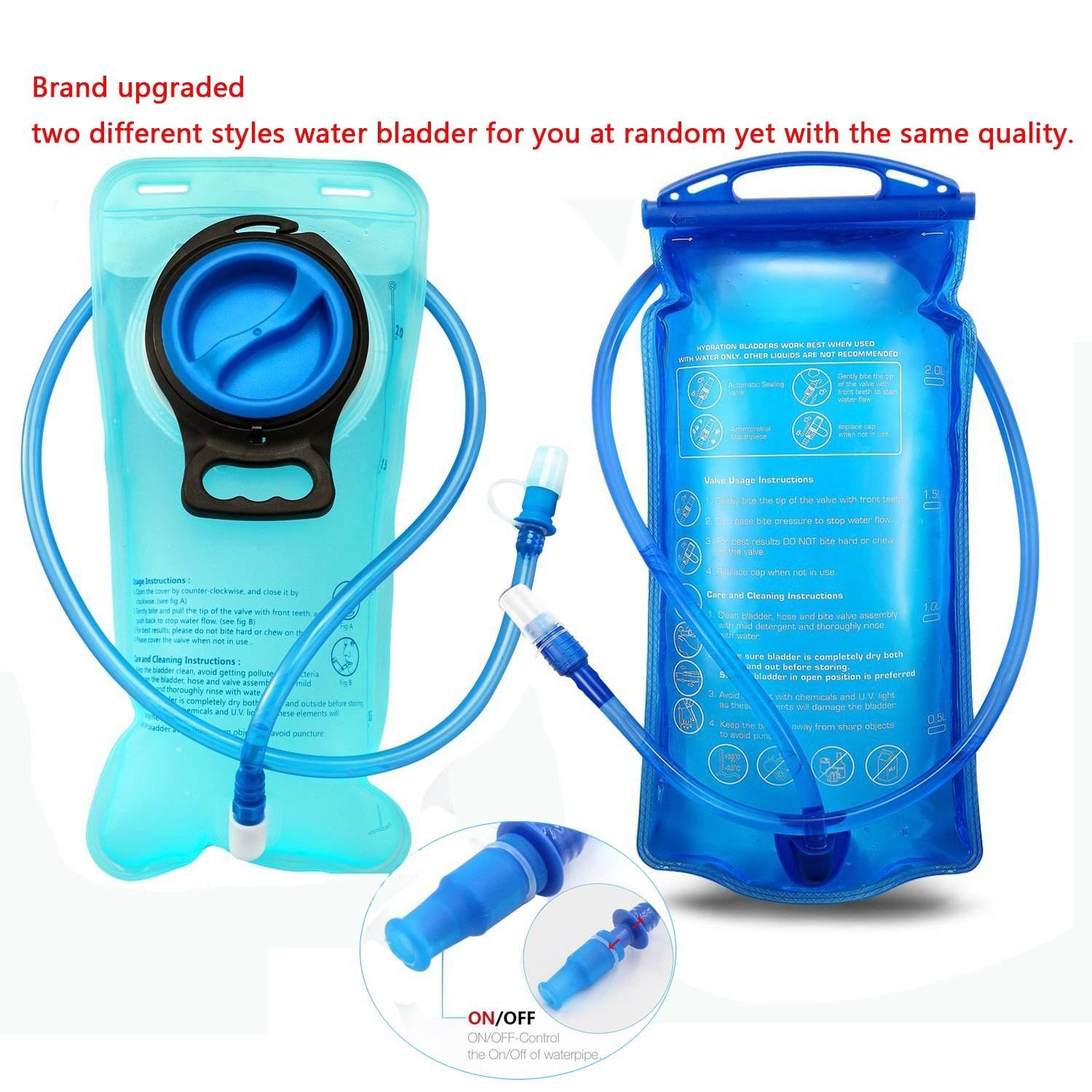 수화 팩, 초경량 워터 백팩에는 하이킹 라이딩 캠핑 사이클링을위한 BPA 무료 물 방광이 포함되어 있습니다.