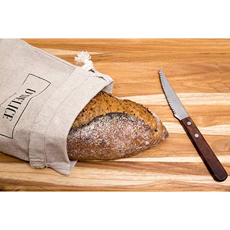 Custom printed packaging biodegradable organic fabric bread bag factory