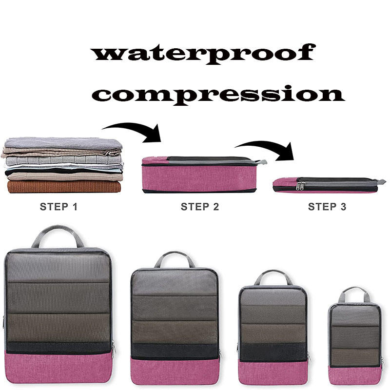 lightweight waterproof suitcase set luggage cube bag clothes storage organizer packing cubes for travel