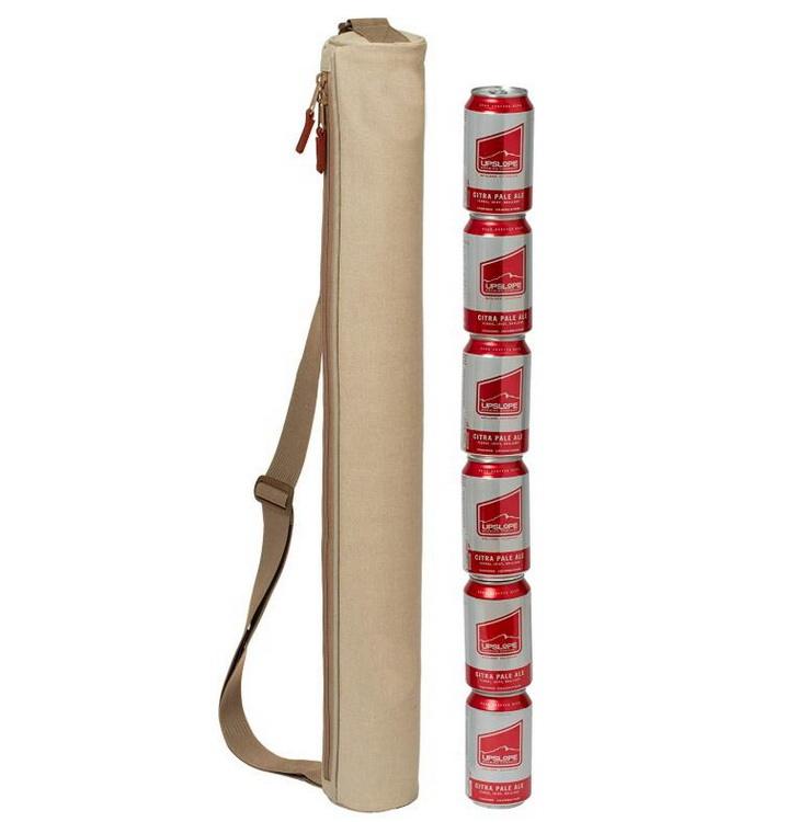 Cheaper Custom Printing Logo Slim Barrel Beer Tube Cooler Shoulder Durable 6 Pack Golf Cooler Bag Insulated